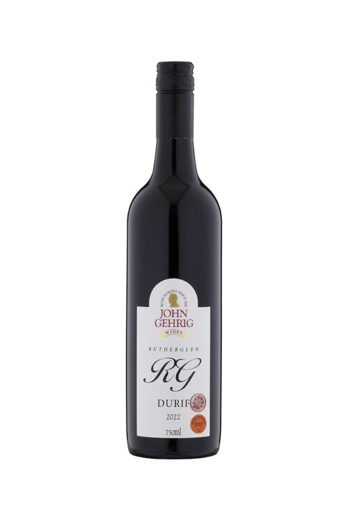 Durif 2022 RG John Gehrig Red Wine Bottle