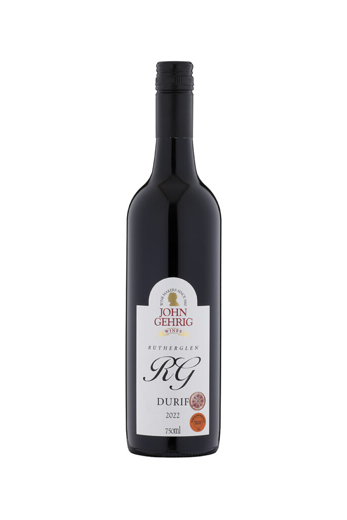 Durif 2022 RG John Gehrig Red Wine Bottle